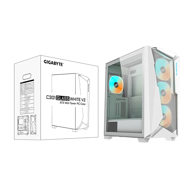 Boitier GIGABYTE C301 GLASS V2 BLANC Maroc