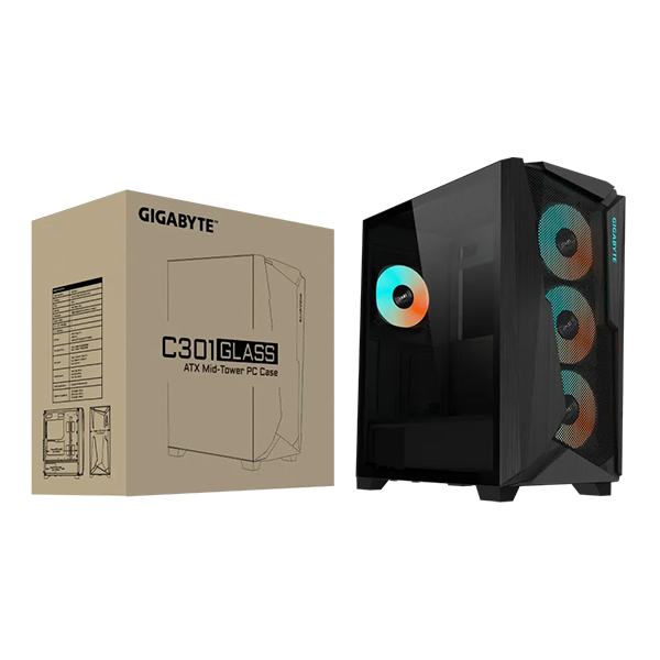 Boitier GIGABYTE C301 GLASS V2 NOIR Maroc